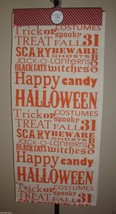 New Storehouse 100% Cotton Table Runner 18&quot; x 80&quot; Halloween Theme Ivory/Orange - £23.80 GBP