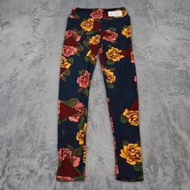 LuLaRoe Pants Womens One Size Multicolor Floral Printed Casual Pull On Leggings - £15.81 GBP