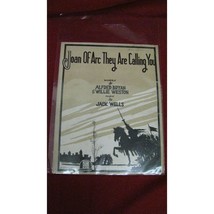 Vintage Joan of Arc They Are Calling You Sheet Music #40 - £19.35 GBP
