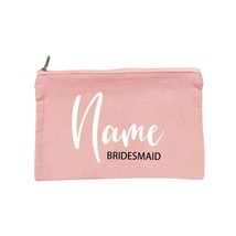 Personalized Name Bridesmaid Cosmetic Bag Bachelorette Party Makeup Bag Toiletri - £45.53 GBP
