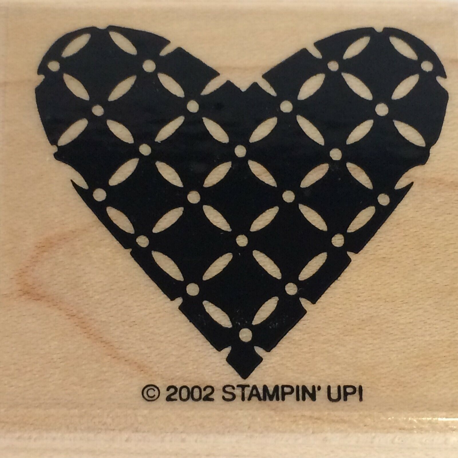 Primary image for Stampin' Up Heart Mounted Rubber Stamp Card Making Craft Love Loose 2002 