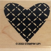 Stampin' Up Heart Mounted Rubber Stamp Card Making Craft Love Loose 2002  - $2.99