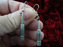 (M-3-D) Electrovoice Microphone Mic Pair Of Pewter Earrings Jewelry Love Mics - £25.94 GBP