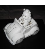 VINTAGE Novelty BEAR ANIMAL Driving Car Ceramic Porcelain VOLKSWAGEN BEE... - $34.10 CAD