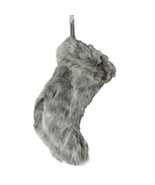 Wondershop Fluffy Faux Fur Gray White Blend Christmas Stocking Target 19&quot; - £11.70 GBP