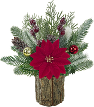 Xmas Decor Small Christmas Tree, Artificial Tabletop Snowny Mini Christm... - $13.43