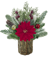 Xmas Decor Small Christmas Tree, Artificial Tabletop Snowny Mini Christm... - $247.21 MXN