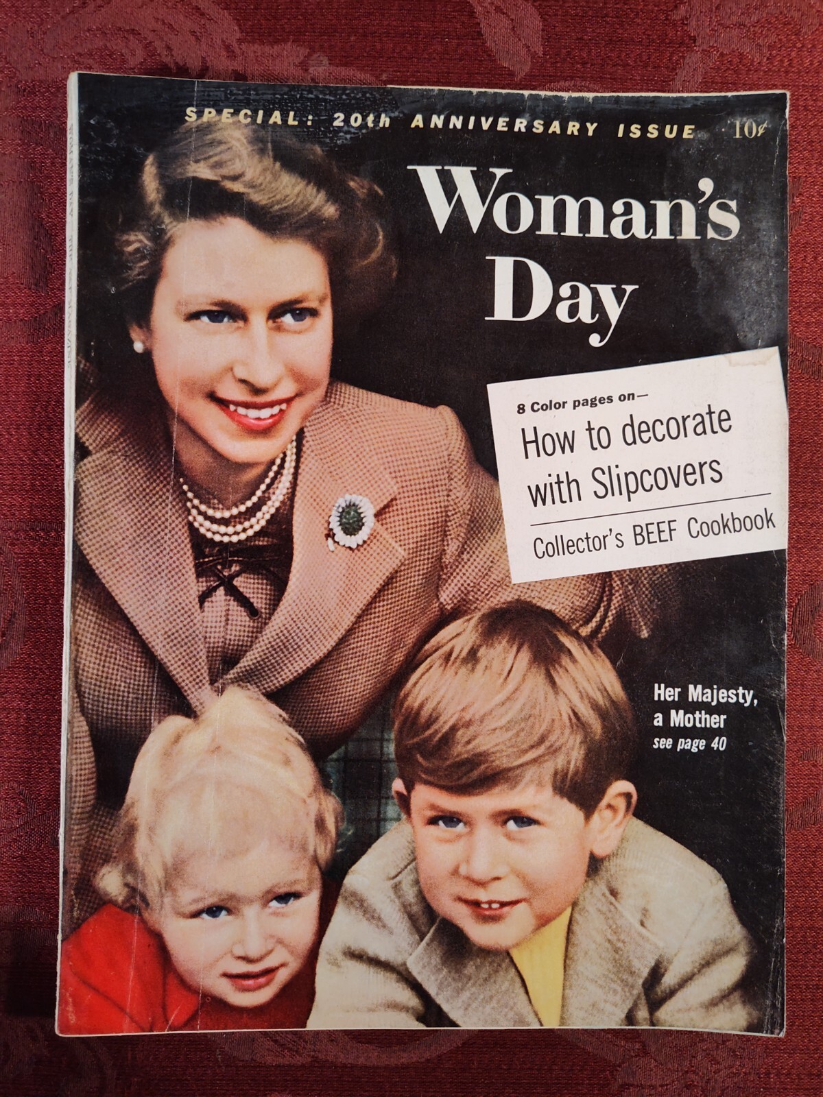 WOMANs DAY magazine October 1957 Queen Elizabeth II Frances Rickett - $16.20
