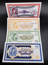 Set of 4 Russia Banknotes Oligarch Mavrodi, Biletov, MMM Bank, 1994, UNC - $9.89