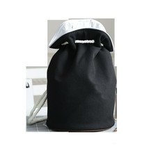 Canvas backpack men s and women s general simple backpack beamed rope bucket bag thumb200