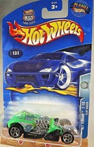 2003 Hot Wheels #137 Alt Terrain 1/10 FLAT RACER Green-Black w/Chrome 5 Spokes - £6.23 GBP