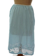 Vintage 1960s Contessa Womens Light Blue Nylon Slip Floral Lace Trim Siz... - £13.88 GBP