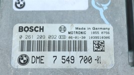 06-07 BMW 750i ECM ECU DME Engine Control Module 7549700 & Ignition Switch  image 9