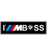 BMW Motorsport Outdoor Living sport Black Banner 60x240cm 2x8ft I&#39;M BOSS... - £11.32 GBP