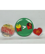 Mcdonalds Round Thank you Heart More Fries are Better Lapel Pin Button Lot - €5,99 EUR