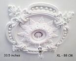 85CM LARGE Ceiling Rose Beautiful White Ornate Home Decor Medallion HUGE... - $99.60