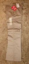 Dickies Girl's School Uniform Flare Flat Front Wide Band Khaki Sz 7 Jr 31"x31.5" - $14.80