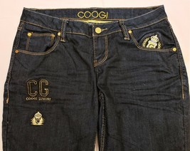 COOGI  Jeans Size-33 Navy 98% Cotton/2%Spandex Embroidery Accent - £19.64 GBP