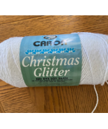 Caron Christmas Glitter Aran Weight Acrylic/Metallic Yarn clr 7501 White... - $4.28