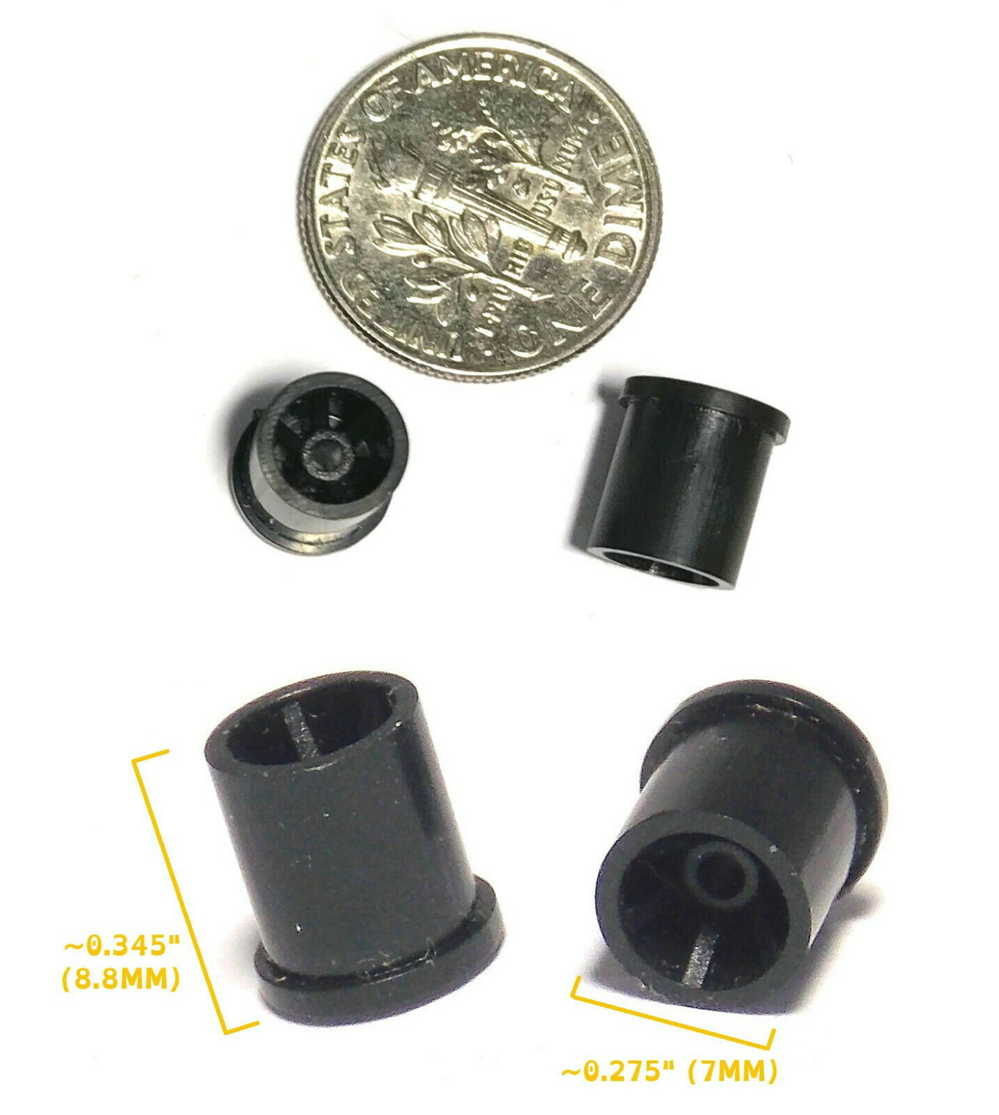 2pc BTO Newly Made Aurora G+ G-PLUS Style HO Slot Car Rear Wheels 8893 B... - $1.49