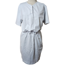 Grey Striped Tee Shirt Dress Size Medium - £19.78 GBP