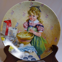 VINTAGE Reco Knowles Plate Muffin Making By John McClelland 1986 Colorful Plate - £6.84 GBP