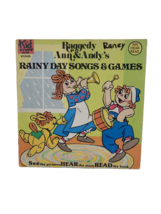 Vintage Raggedy Ann &amp; Andy Rainy Day Songs &amp; Games Book w/ Record See Hear Read - £7.97 GBP