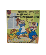 Vintage Raggedy Ann &amp; Andy Rainy Day Songs &amp; Games Book w/ Record See He... - £7.75 GBP