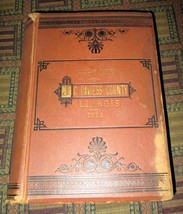 XRARE:1878 The History of Jo Daviess County, Illinois leather color fold-out map - £257.19 GBP