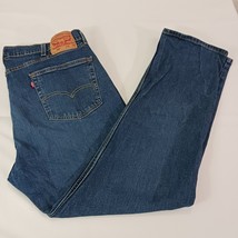 Levi's 505 Straight Leg Men's Blue Denim Cotton 5-Pocket Jeans Size 40W×32L image 2