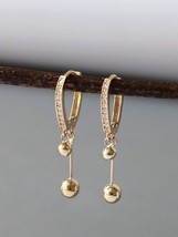 10ct Solid Gold Twin Bell Hoop Earrings - Party, luxury, statement, 9k, 10k gift - £132.85 GBP