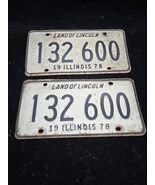 Illinois 1978 Pair License Plate Garage Vtg Car Collector Classic Decor ... - $450.22 MXN
