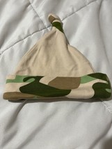 Baby Aspen Boys Green Camo Beige Beanie Size 0 To 6 Months - $46.55 MXN