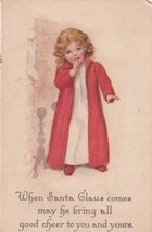 When Santa Claus Comes May He Bring All Good Cheer To You and Yours Postcard C14 - £2.35 GBP