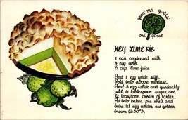 The Key Lime Pie One of Florida&#39;s Outstanding Desserts Postcard PC161 - £3.98 GBP