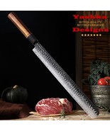 Chef Knife 12 Inch Clad Steel Blade Ham Jamon Shaurma Slicing Carving Ki... - £37.44 GBP