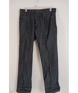 Q BY QRUEL EMBROIDERY POCKET BLACK DENIM JEANS MEN&#39;S SIZE 36X32 - $518.58 MXN
