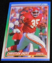 1990 Score Christian Okoye #2, Kansas City Chiefs, NFL Football Sports Card RARE - £12.63 GBP