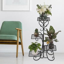 4 Tier Metal Flower Pot Plant Display Stand Shelf Holder Garden Yard Decor - £52.74 GBP