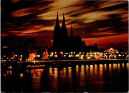 Germany Cologne on River Rhine in the Evening View of Cathedral Vintage ... - £7.36 GBP
