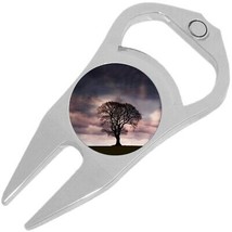 Tree Colorful Sky Golf Ball Marker Divot Repair Tool Bottle Opener - £9.24 GBP