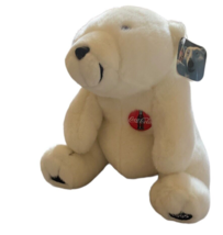 Vintage Collectible Coca-Cola White Polar Bear 1995 12&quot; Plush Stuffed Animal - £13.22 GBP