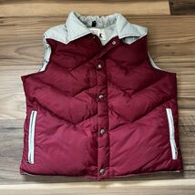 Vintage Woolrich Burgundy Gray Down Puffer Vest Women’s Size Large - $37.99