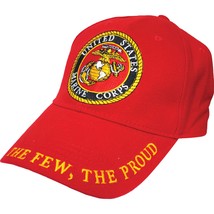 CP00316 Red U.S. Marine Corps &quot;The Few, The Proud&quot; Cap - £11.73 GBP