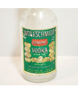 1979 Wolfschmidt Vodka Empty Glass Mini Bottle 1/10 Pint Vintage - $371.27 MXN