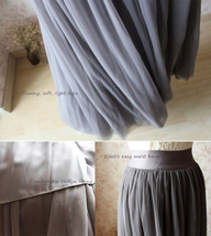 Gray Tulle Skirt and Top Set Elegant Plus Size Wedding Bridesmaids Outfit NWT image 4