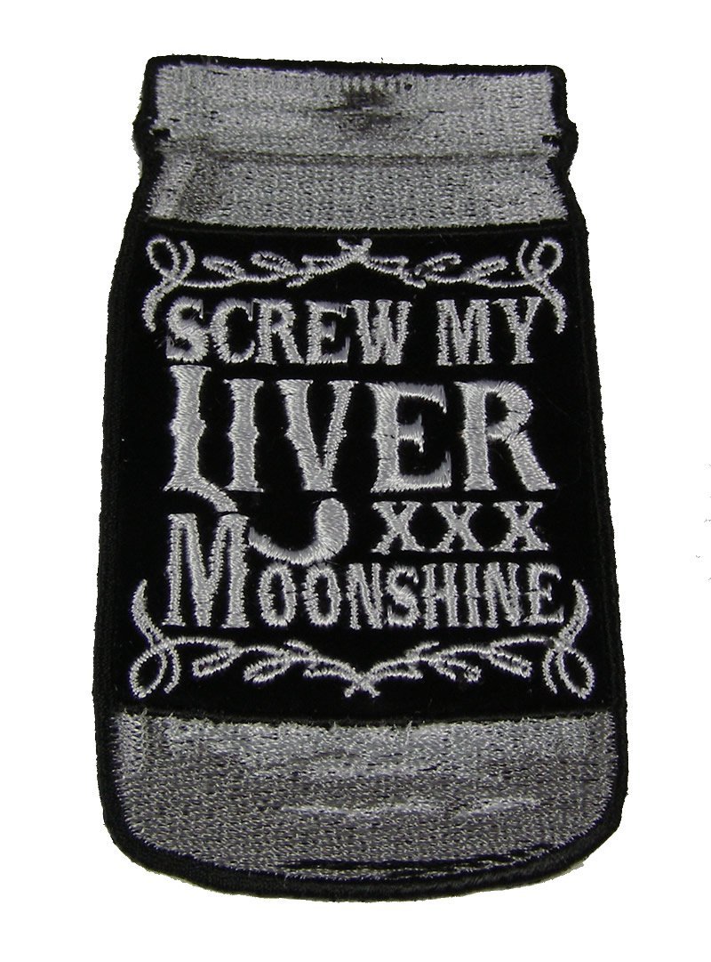Screw My Liver Moonshine Patch - Black/Grey - Veteran Owned Business - $9.98