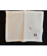 Medium LINEN DOILY EMBROIDERED FLOWER WHITE Eyelet Window Rectangular 9&quot;... - $6.21 CAD
