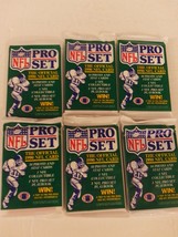 1990 Pro Set Official NFL Card Wax Pack 14 Cards Per Pack Bundle 6 Packs Listing - £39.50 GBP