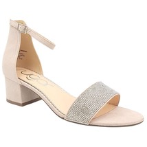 Sugar Women Ankle Strap Sandals Noelle Low Size US 11M Nude Faux Suede - £20.72 GBP